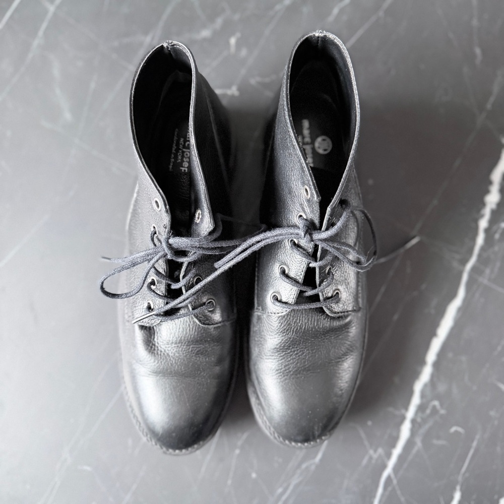 Josef Seibel Dark Leather Lace-Up Booties